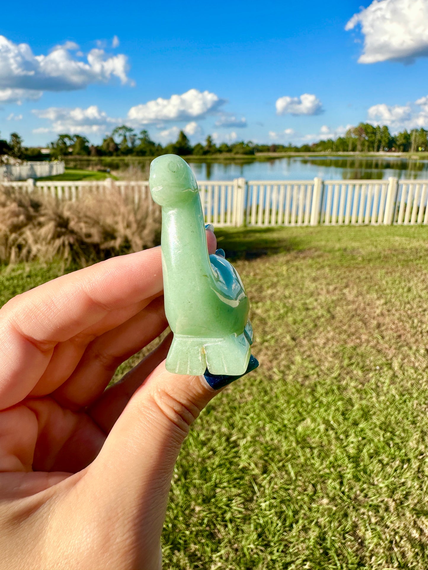 Green Aventurine Dinosaur Carving: Unique Decor Piece for Luck & Growth, Perfect for Collectors and Enthusiasts of Natural Healing