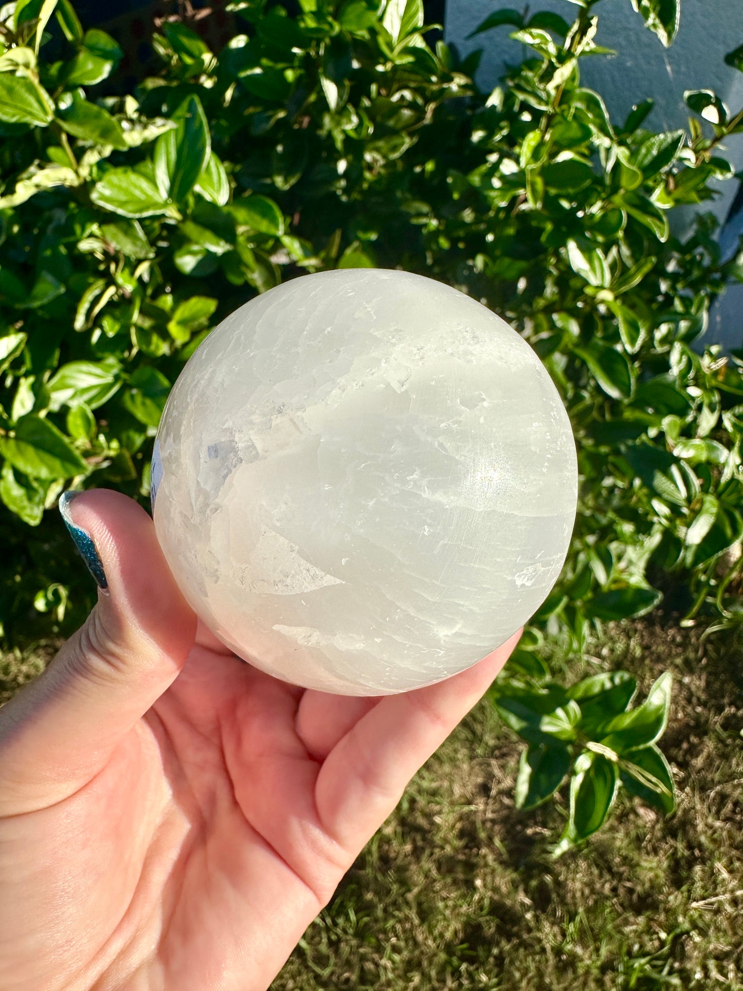 Selenite - Satin Spar - Sphere - 74.6mm