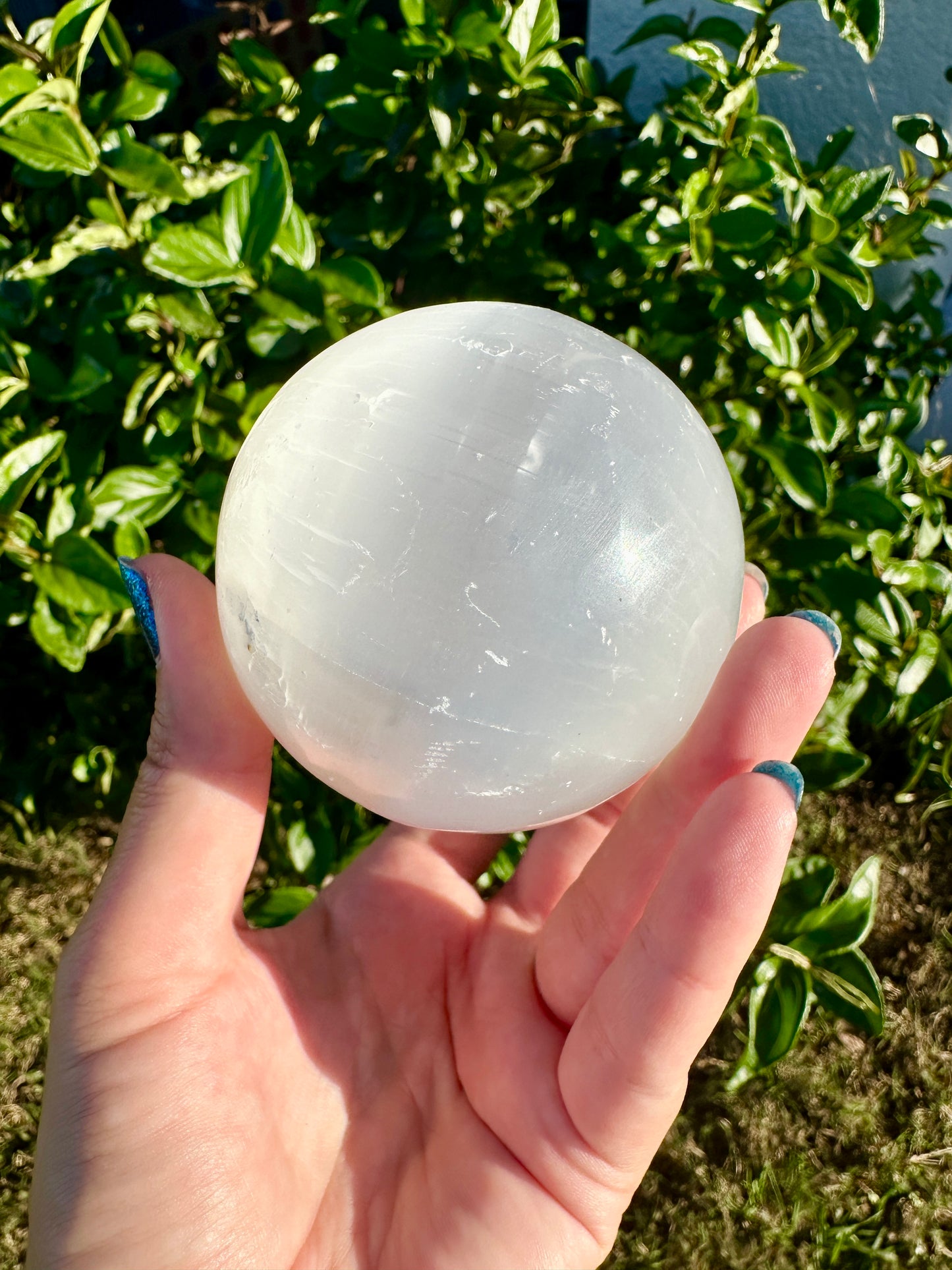 Selenite - Satin Spar - Sphere - 74.6mm
