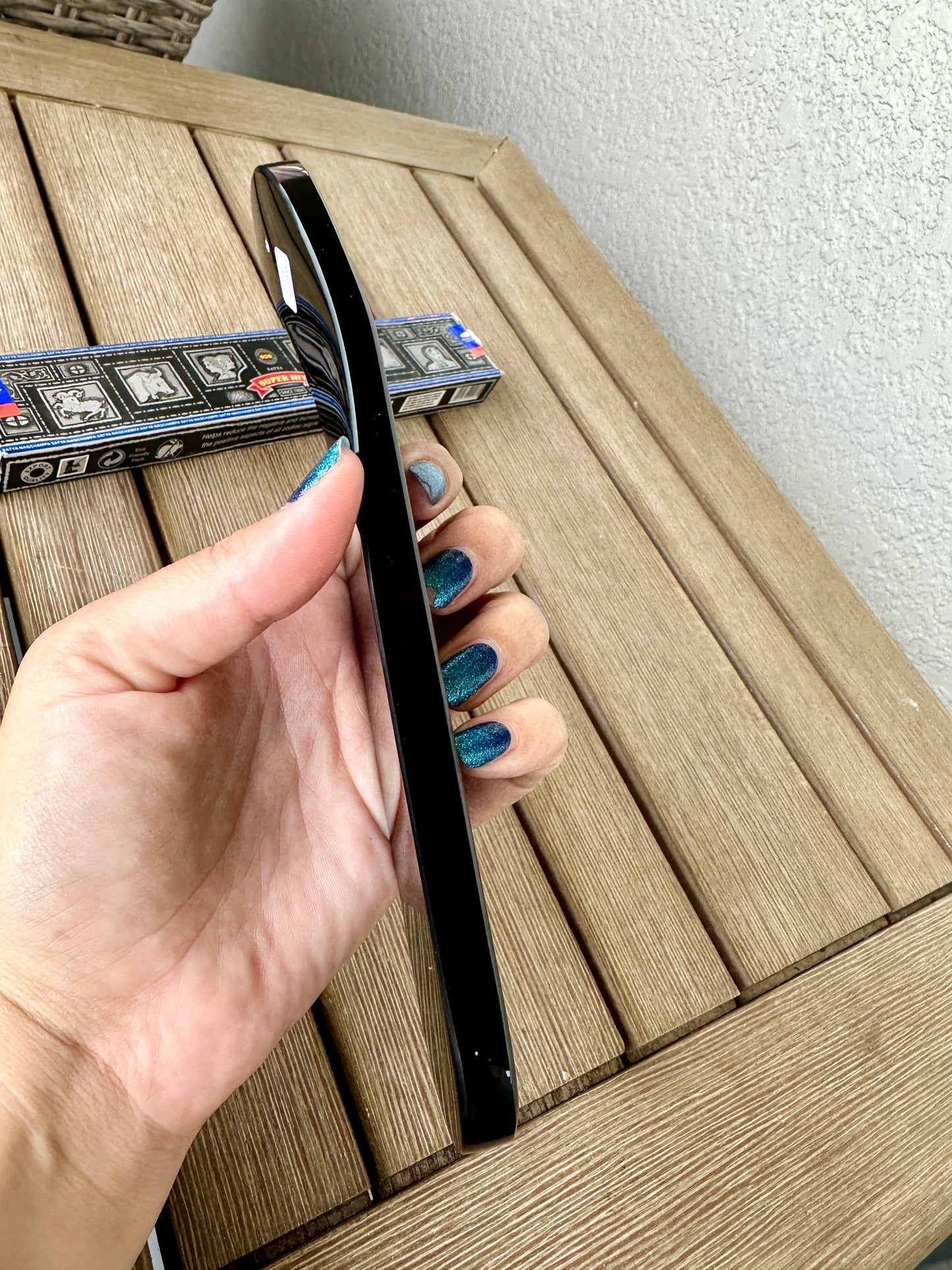 Elegant Black Obsidian Incense Stick Holder - A Sleek Accessory for Enhanced Meditation and Serenity in Your Sacred Space
