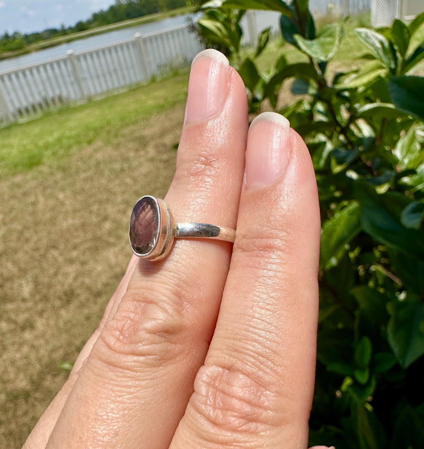 Elegant Smoky Quartz Sterling Silver Ring - Size 7, Sophisticated Handcrafted Jewelry for Grounding and Protection