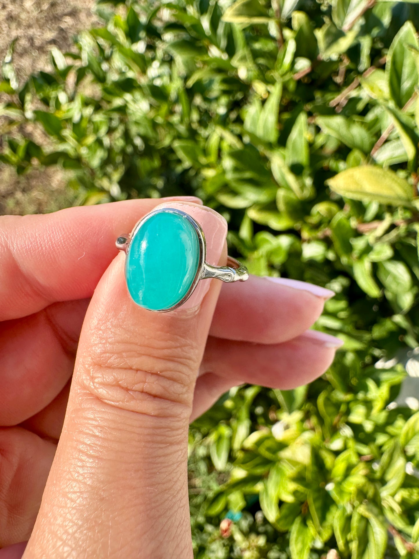 Stylish Amazonite Adjustable Silver Band Ring ā Natural Amazonite Gemstone ā Elegant Boho Jewelry ā Unique Gift for Her ā Fashion Statement Ring