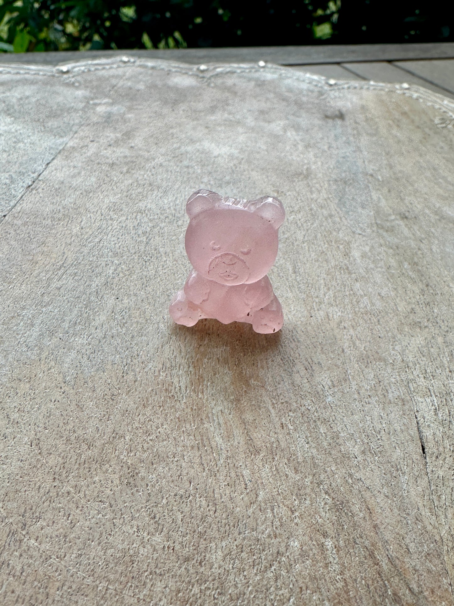 Adorable Rose Quartz Bear Figurine - Perfect for Crystal Collectors, Unique Home Decor & Gift Idea