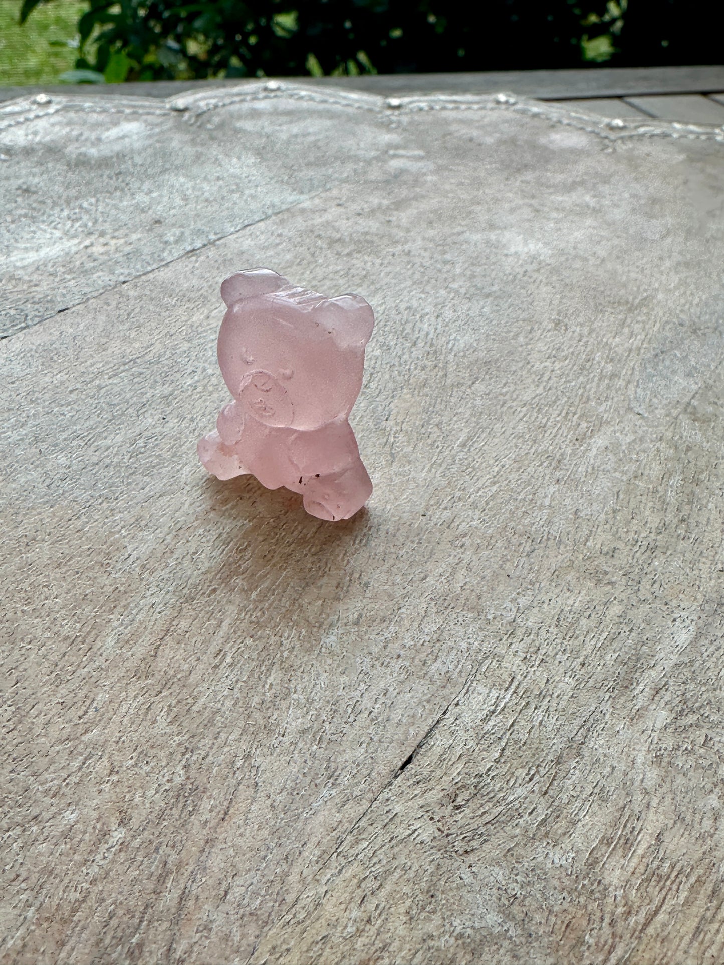 Adorable Rose Quartz Bear Figurine - Perfect for Crystal Collectors, Unique Home Decor & Gift Idea