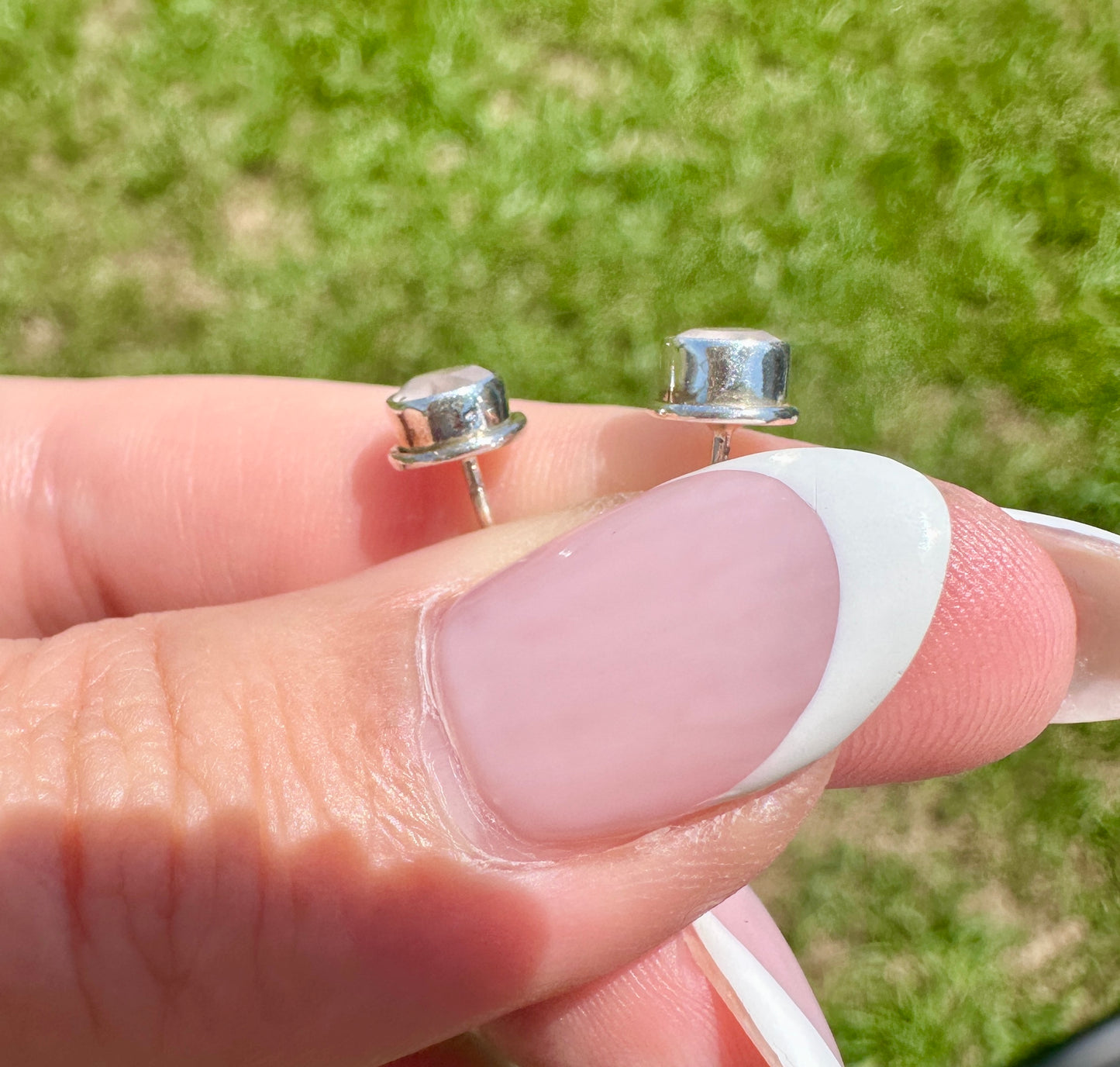 Rose Quartz - Stud Earrings