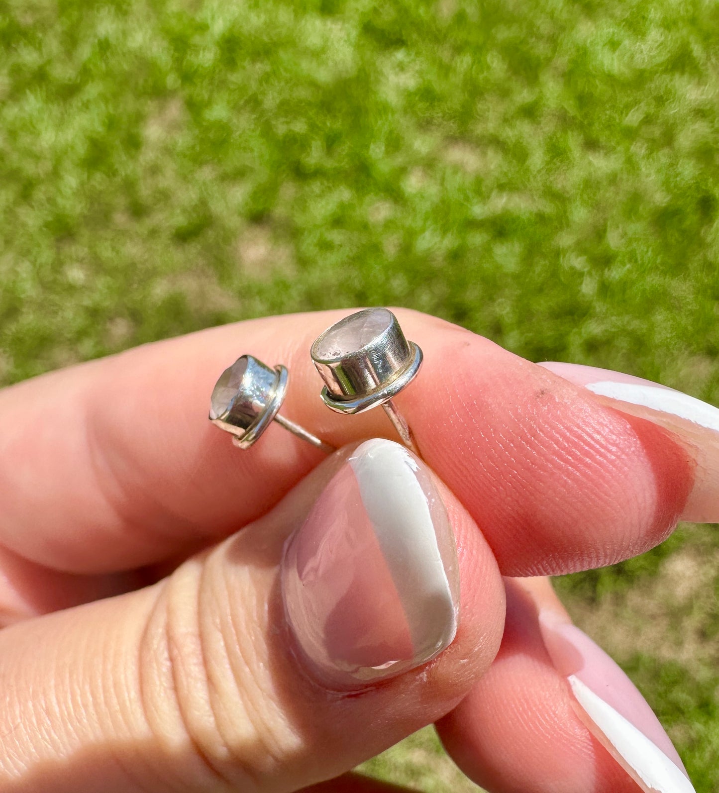 Rose Quartz - Stud Earrings