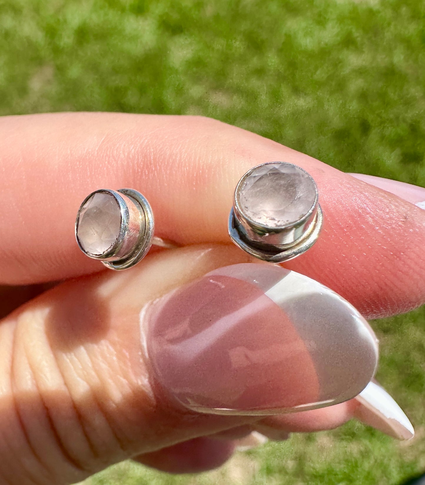 Rose Quartz - Stud Earrings
