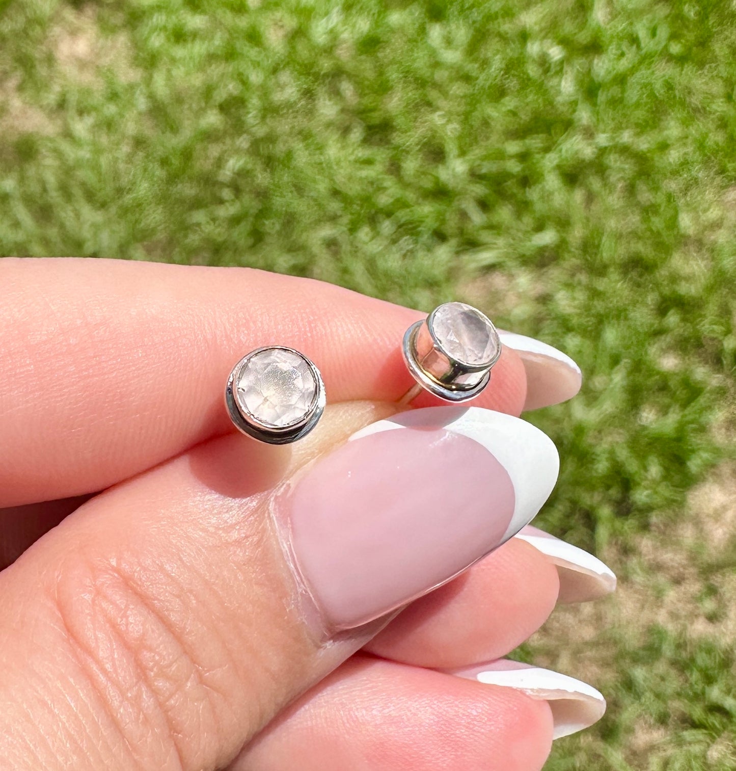 Rose Quartz - Stud Earrings