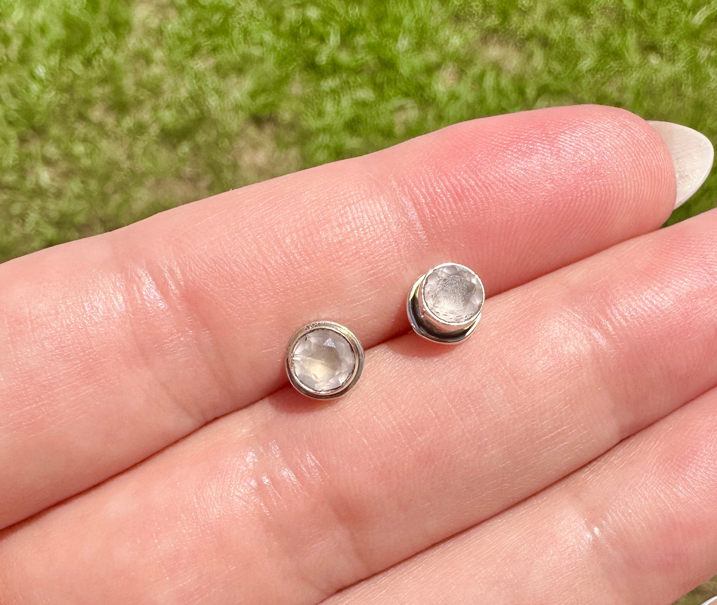 Rose Quartz - Stud Earrings