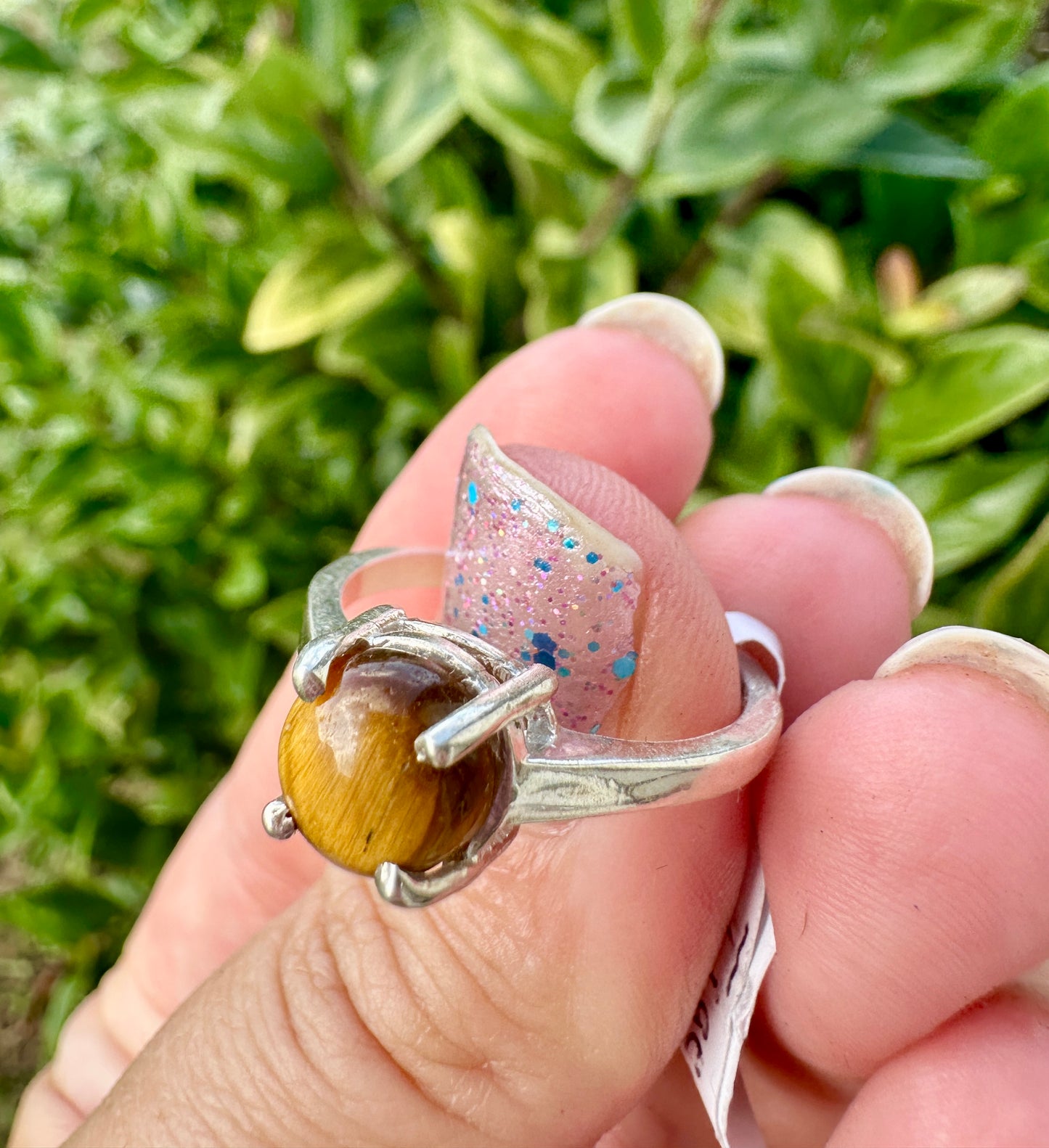 Sterling Silver Tiger's Eye Ring ā Size 9.25 ā Unique Gemstone Jewelry for Women