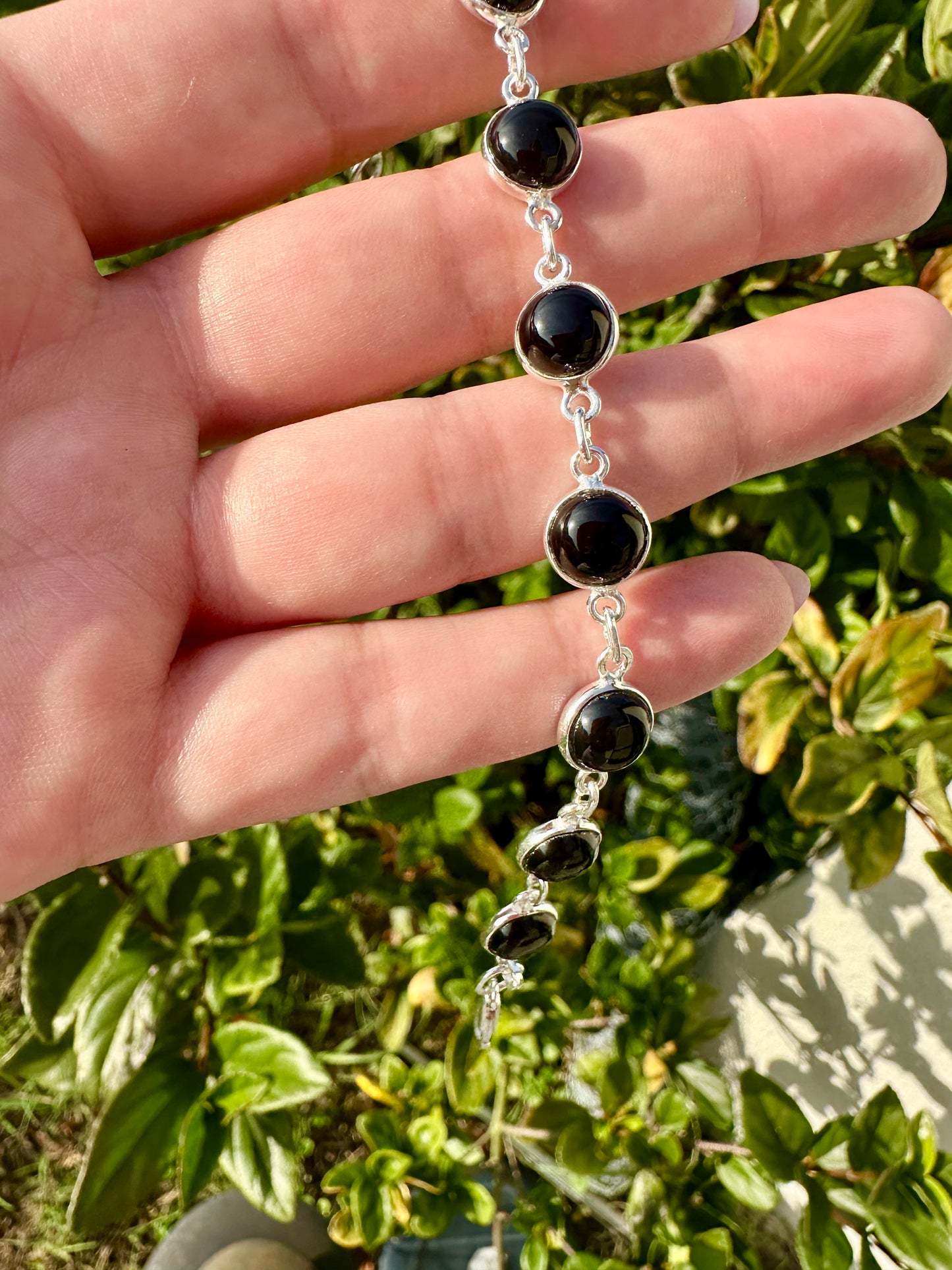 Black Onyx Sterling Silver Bracelet