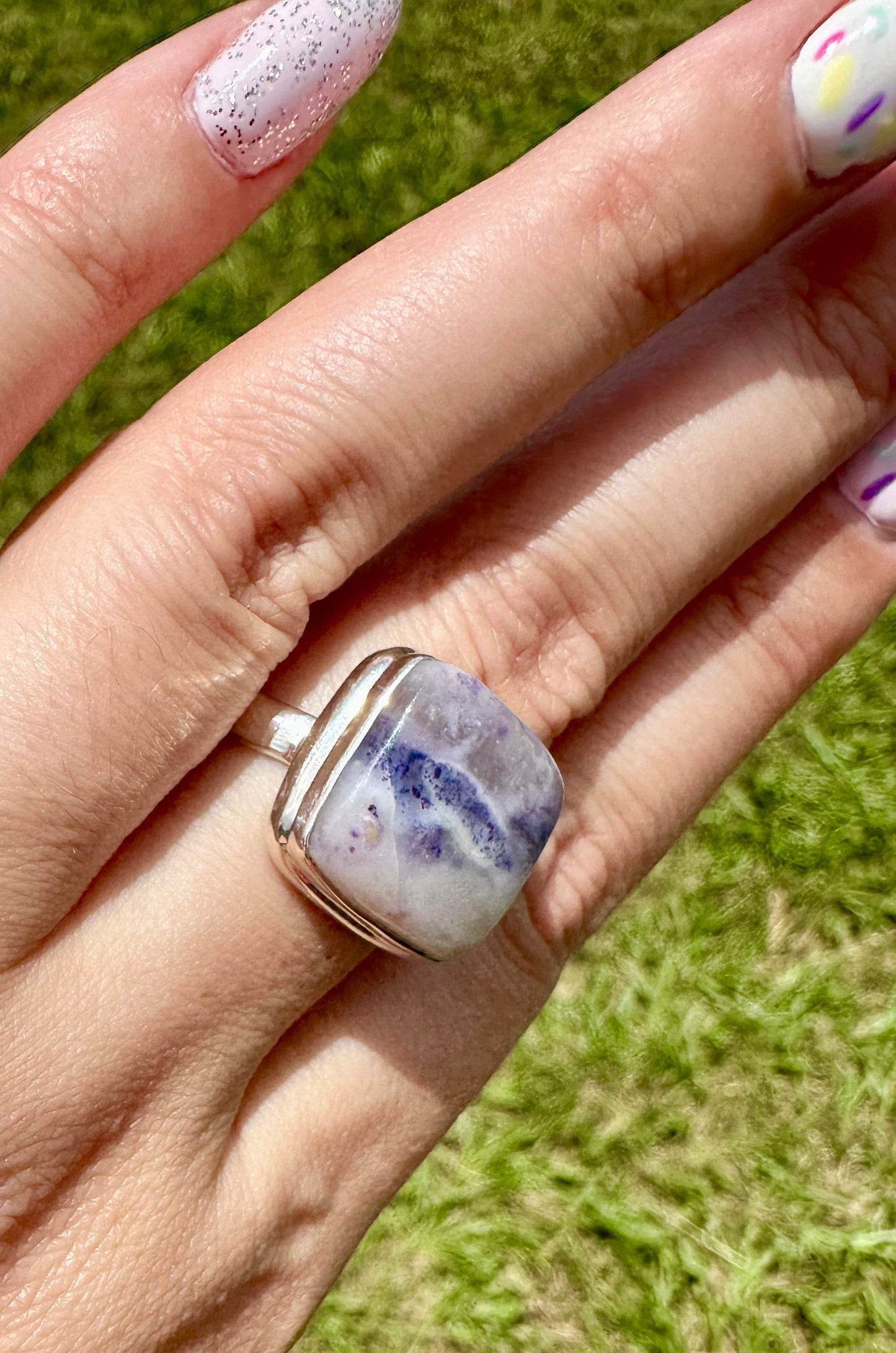 Morado Opal - Sterling Silver Size 11 Ring