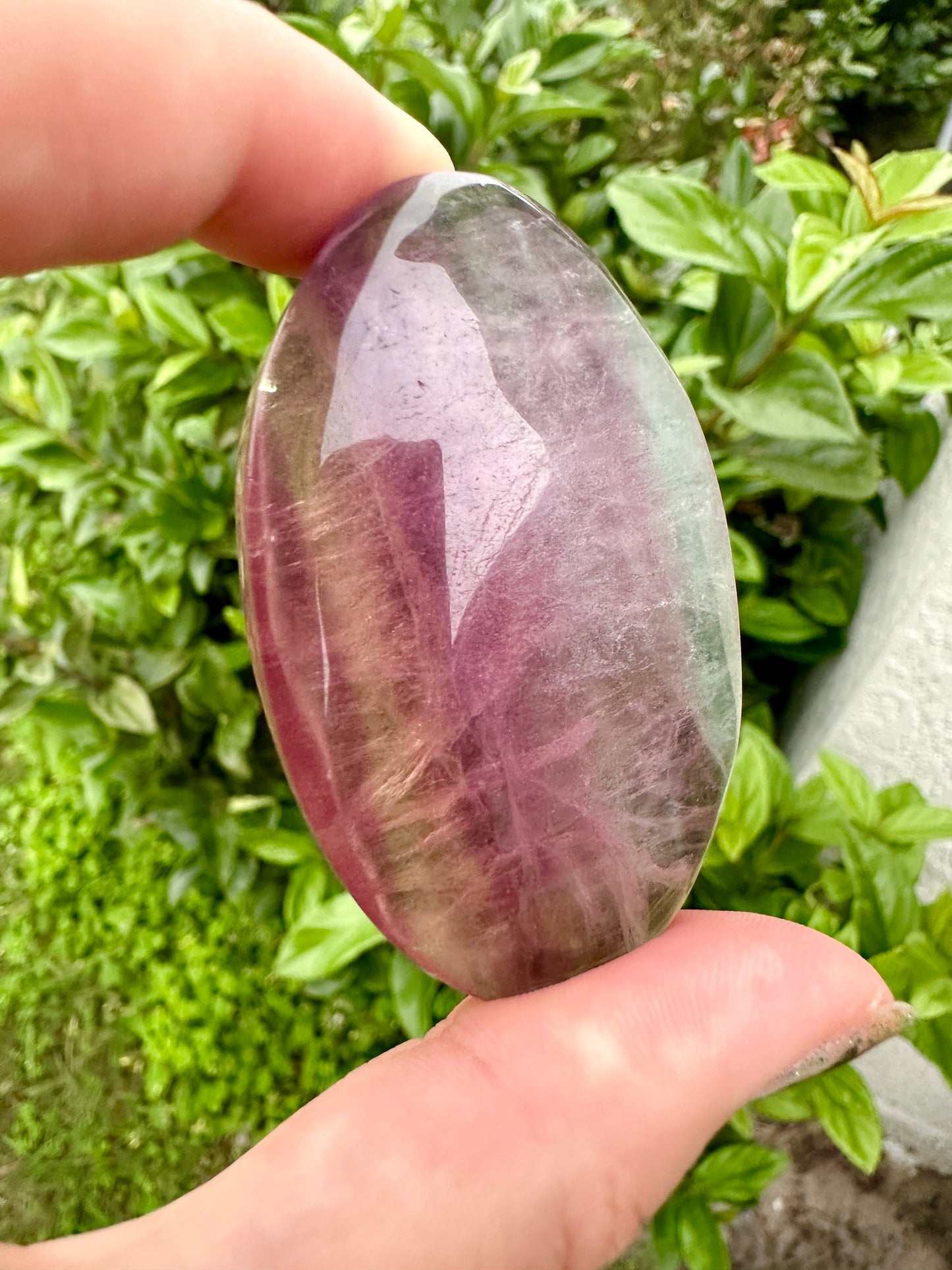Exquisite Fluorite Palm Stone for Clarity and Protection, Enhance Focus with Vibrant Fluorite, Beautiful Gift for Mindfulness and Healing