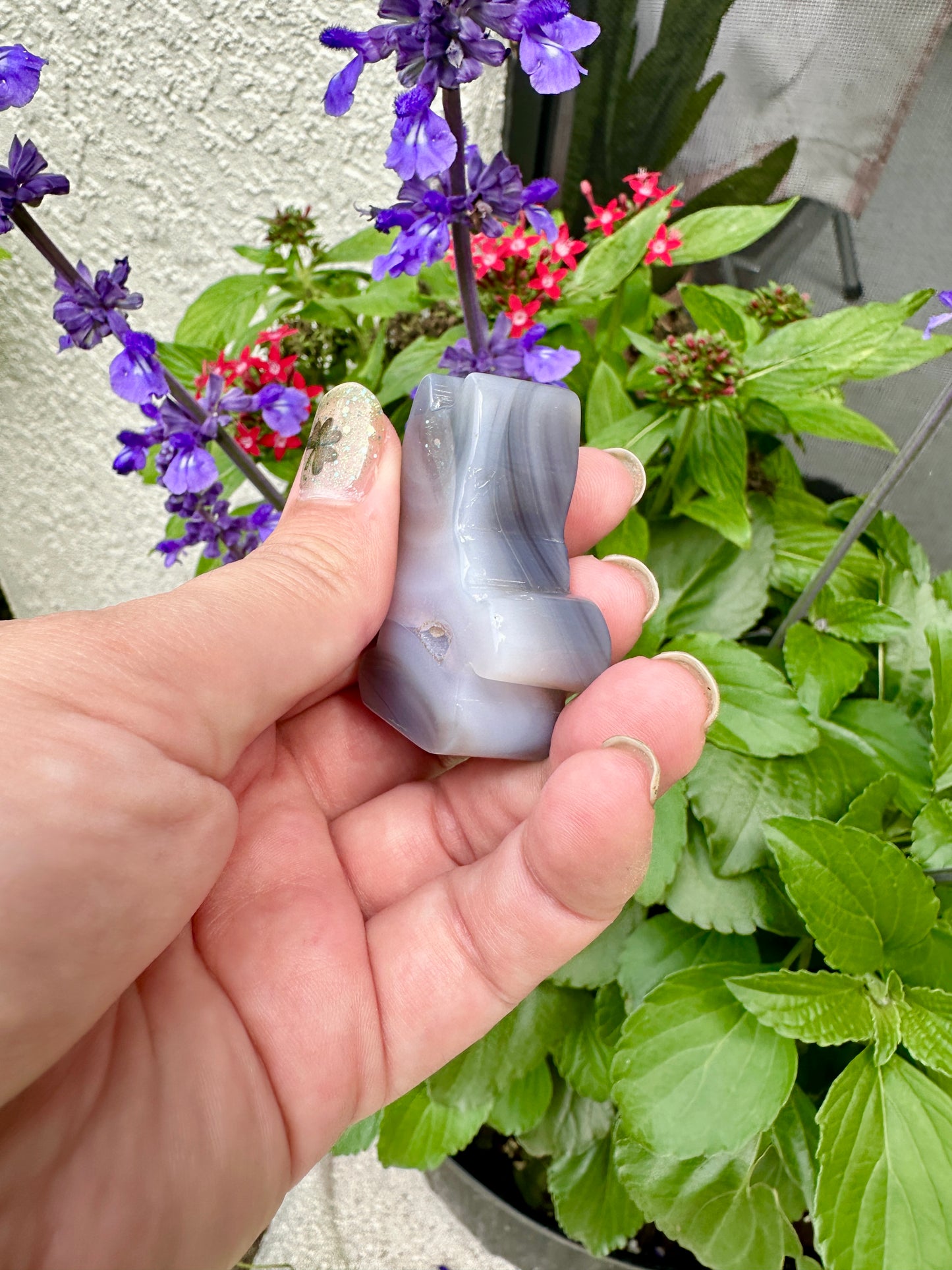 Agate Druzy Cat Carving: Unique Handcrafted Gemstone Decor, Sparkling Natural Beauty for Cat Lovers & Crystal Collectors