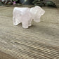 Rose Quartz Cow Carving for Home Decor | Natural Stone Healing Crystal | Cow Figurine Sculpture | Spiritual Animal Totem Gift