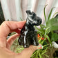 Black Obsidian Dog Carving for Home Decor | Healing Crystal Figurine | Natural Stone Dog Sculpture | Spiritual Animal Totem Gift