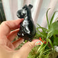 Black Obsidian Dog Carving for Home Decor | Healing Crystal Figurine | Natural Stone Dog Sculpture | Spiritual Animal Totem Gift