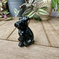 Black Obsidian Dog Carving for Home Decor | Healing Crystal Figurine | Natural Stone Dog Sculpture | Spiritual Animal Totem Gift