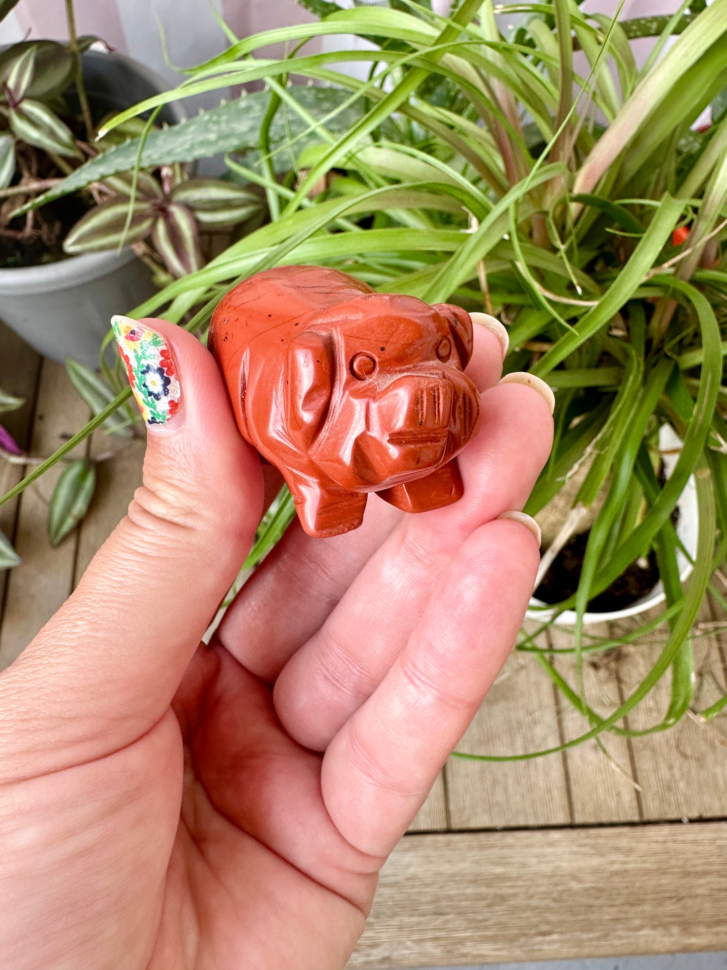 Red Jasper Pig Carving for Home Decor | Natural Stone Healing Crystal | Pig Figurine Sculpture | Spiritual Animal Totem Gift