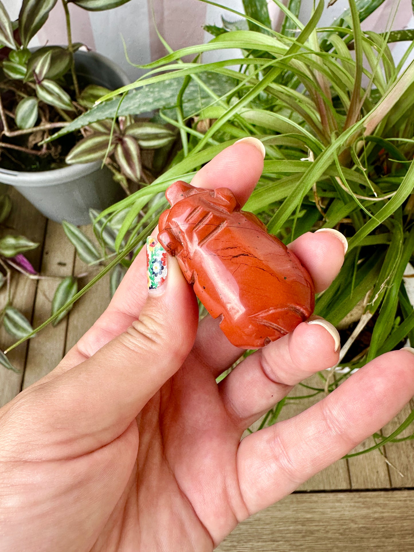 Red Jasper Pig Carving for Home Decor | Natural Stone Healing Crystal | Pig Figurine Sculpture | Spiritual Animal Totem Gift