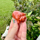 Red Jasper Pig Carving for Home Decor | Natural Stone Healing Crystal | Pig Figurine Sculpture | Spiritual Animal Totem Gift