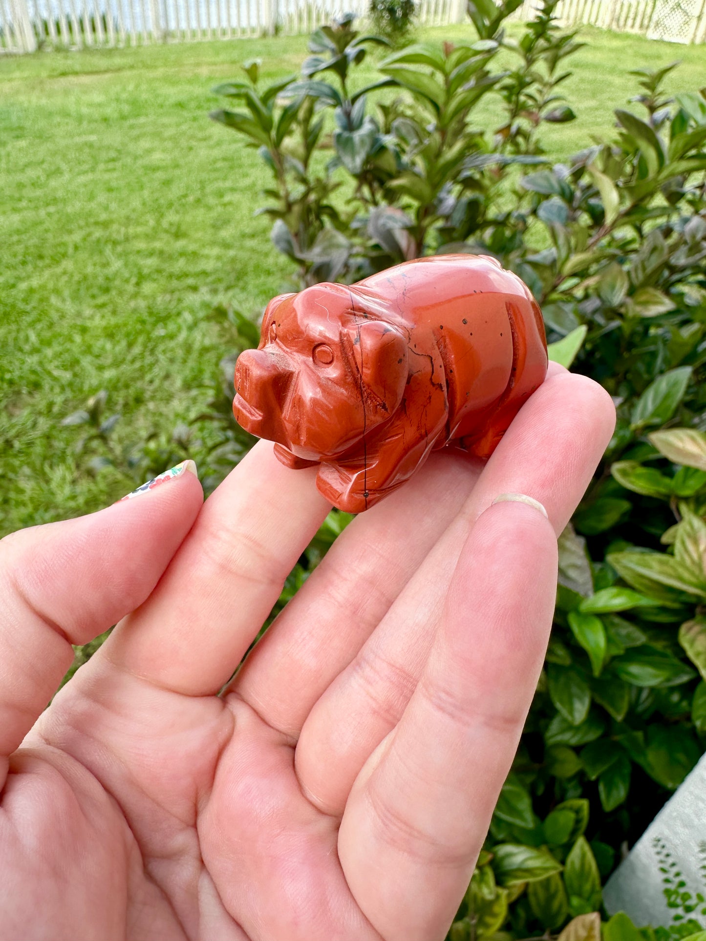 Red Jasper Pig Carving for Home Decor | Natural Stone Healing Crystal | Pig Figurine Sculpture | Spiritual Animal Totem Gift