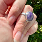 Sterling Silver Lepidolite Ring Size 7.25 | Gemstone Jewelry | Natural Healing Crystal Ring | Elegant Boho Statement Ring Gift