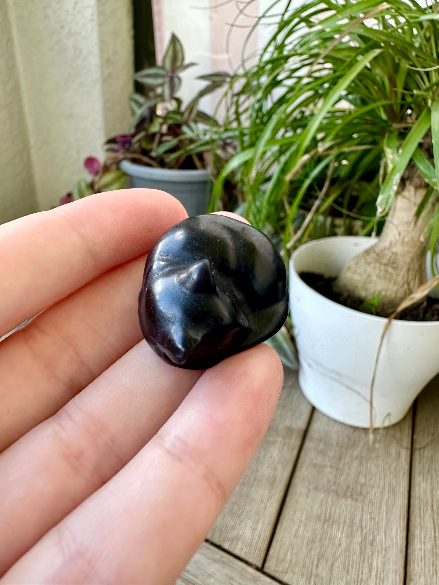 Black Obsidian Sleeping Cat Carving for Home Decor | Natural Healing Crystal Figurine | Spiritual Animal Totem | Protective Stone Gift