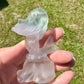 Fluorite Mermaid Carving, Ethereal Crystal Sculpture, Healing Crystal Decor, Unique Gift for Crystal Lovers, Mermaid Figurine Art