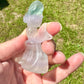 Fluorite Mermaid Carving, Ethereal Crystal Sculpture, Healing Crystal Decor, Unique Gift for Crystal Lovers, Mermaid Figurine Art