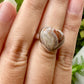 Laguna Lace Agate Sterling Silver Ring, Size 8.25, Unique Boho Statement Ring, Natural Gemstone Jewelry, Silver Ring for Women