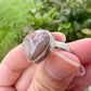 Laguna Lace Agate Sterling Silver Ring, Size 8.25, Unique Boho Statement Ring, Natural Gemstone Jewelry, Silver Ring for Women