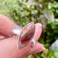 Laguna Lace Agate Sterling Silver Ring, Size 8, Unique Boho Statement Ring, Natural Gemstone Jewelry, Silver Ring for Women