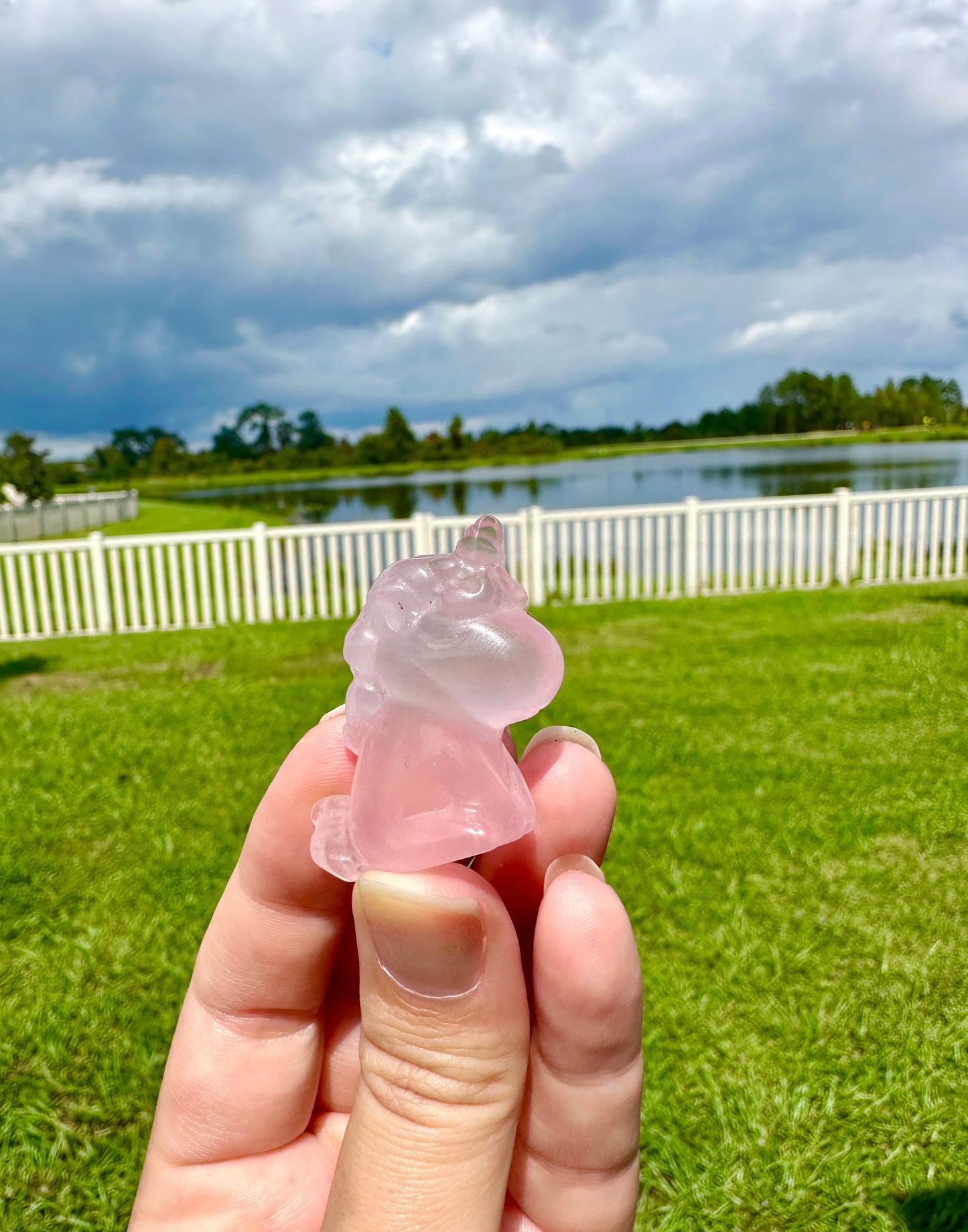 Rose Quartz Unicorn Figurine, Healing Crystal Unicorn Statue, Spiritual Decor, Unique Gift for Crystal Lovers, Rose Quartz Sculpture