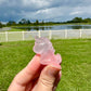 Rose Quartz Unicorn Figurine, Healing Crystal Unicorn Statue, Spiritual Decor, Unique Gift for Crystal Lovers, Rose Quartz Sculpture