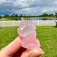 Rose Quartz Unicorn Figurine, Healing Crystal Unicorn Statue, Spiritual Decor, Unique Gift for Crystal Lovers, Rose Quartz Sculpture