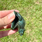 Labradorite Chameleon Figurine, Unique Crystal Animal Sculpture, Healing Labradorite Decor, Spiritual Gift for Crystal Lovers