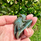 Labradorite Chameleon Figurine, Unique Crystal Animal Sculpture, Healing Labradorite Decor, Spiritual Gift for Crystal Lovers