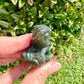 Labradorite Chameleon Figurine, Unique Crystal Animal Sculpture, Healing Labradorite Decor, Spiritual Gift for Crystal Lovers