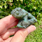 Labradorite Chameleon Figurine, Unique Crystal Animal Sculpture, Healing Labradorite Decor, Spiritual Gift for Crystal Lovers