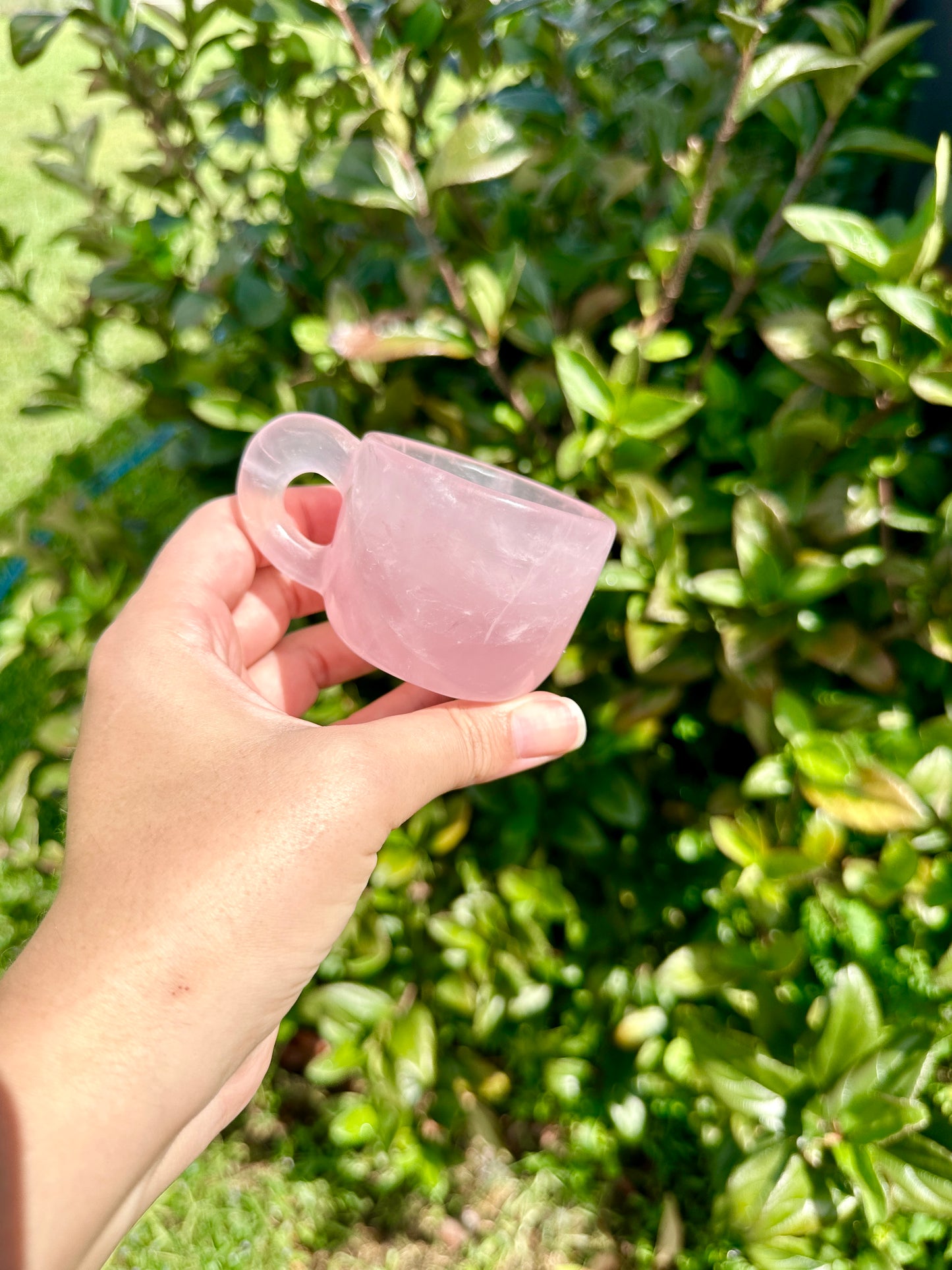 Rose Quartz Cup, Healing Crystal Drinkware, Unique Rose Quartz Chalice, Spiritual Gift for Crystal Lovers, Natural Stone Mug