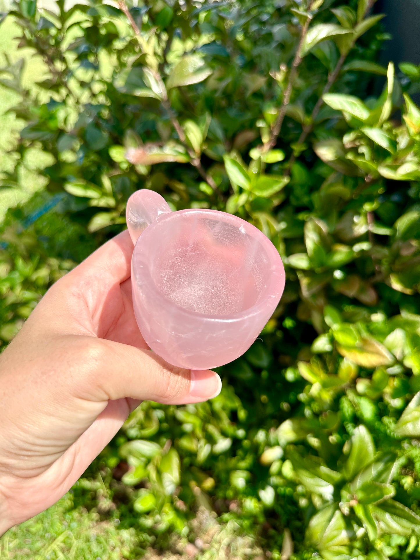 Rose Quartz Cup, Healing Crystal Drinkware, Unique Rose Quartz Chalice, Spiritual Gift for Crystal Lovers, Natural Stone Mug