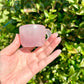 Rose Quartz Cup, Healing Crystal Drinkware, Unique Rose Quartz Chalice, Spiritual Gift for Crystal Lovers, Natural Stone Mug