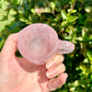 Rose Quartz Cup, Healing Crystal Drinkware, Unique Rose Quartz Chalice, Spiritual Gift for Crystal Lovers, Natural Stone Mug