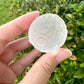 Selenite Moon with Craters, Healing Crystal Moon Decor, Unique Selenite Sculpture, Spiritual Gift for Crystal Lovers, Lunar Decor