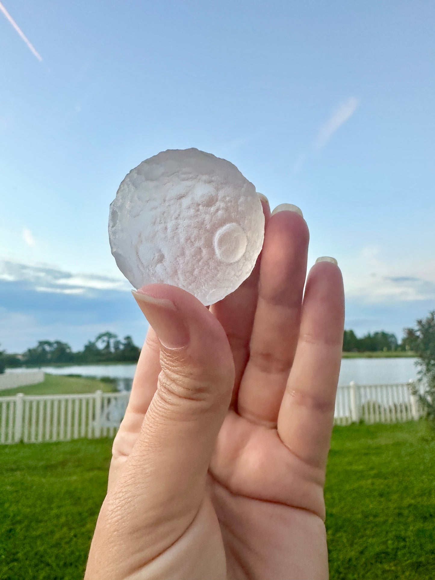 Selenite Moon with Craters, Healing Crystal Moon Decor, Unique Selenite Sculpture, Spiritual Gift for Crystal Lovers, Lunar Decor