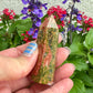 Captivating Unakite Tower - Harmonize Balance & Emotional Healing, A Gemstone Beacon of Growth and Heart Chakra Activation for Home and Spirit