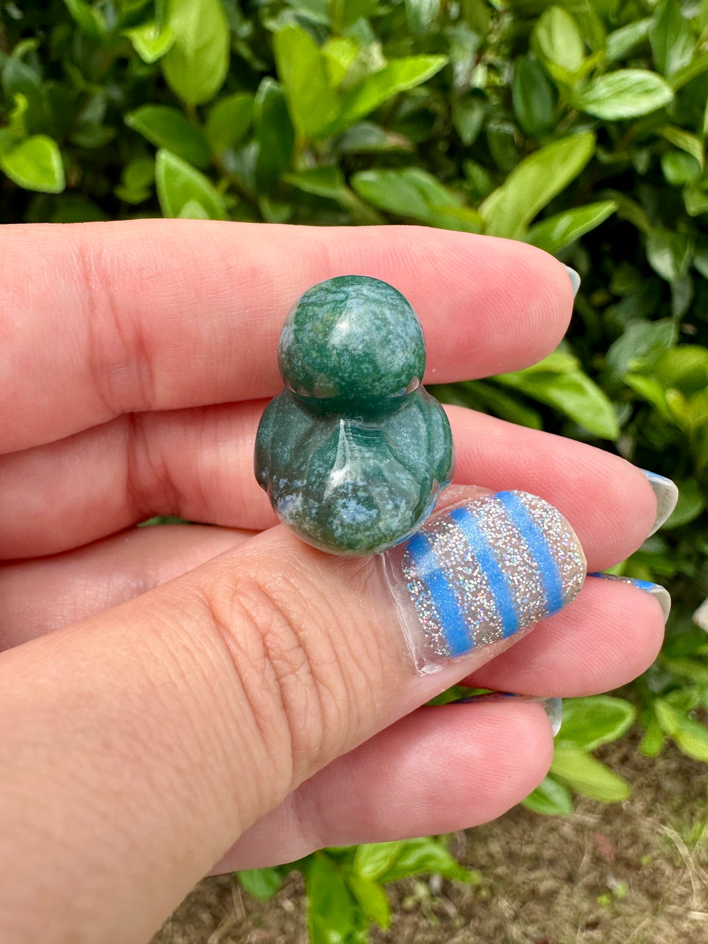 Charming Moss Agate Duck Carving - Embrace Nature’s Serenity & Growth, Perfect for Healing, Meditation, and Unique Nature-Inspired Decor