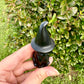 Black Obsidian Cat Witch Carving - Magical Feline Sculpture for Witchy Decor, Spiritual Protection, Altar, Gift for Cat Lovers