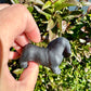 Black Obsidian Dachshund Dog Figurine, Unique Gemstone Dog Statue, Healing Crystal Doxie Sculpture, Perfect Pet Lover Gift